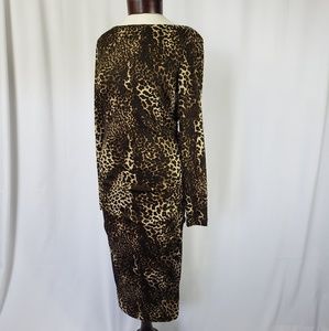 Philosophy Leopard Print Body Con Wiggle Dress
